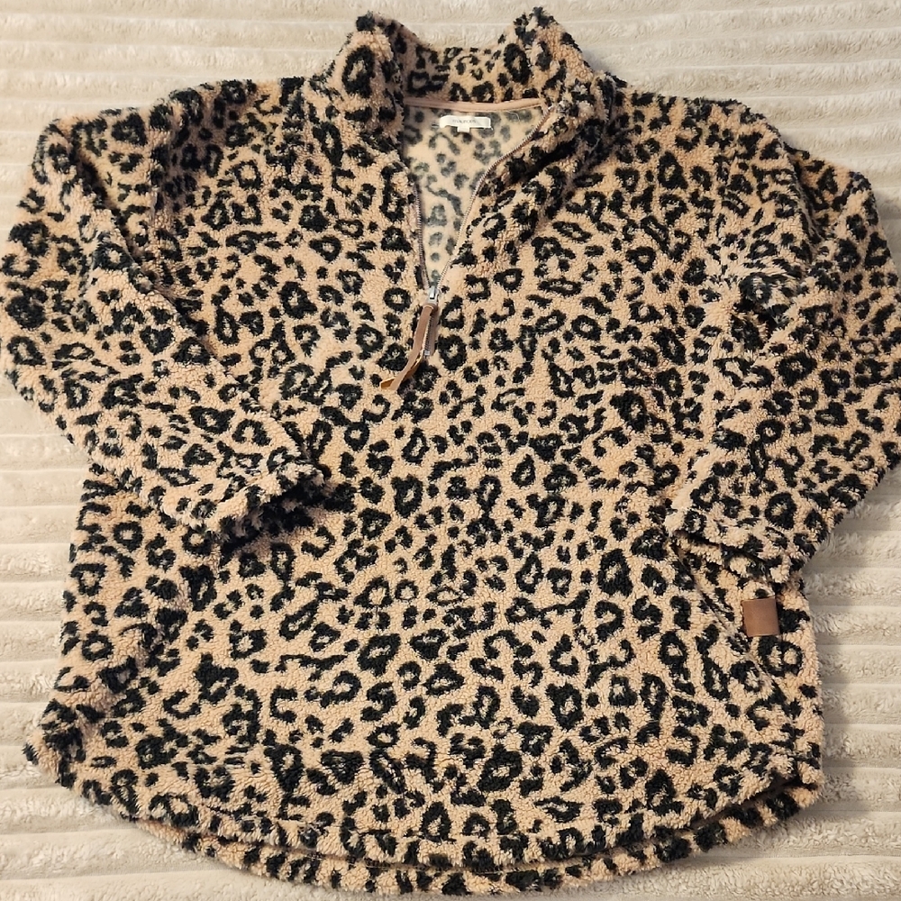 Maurices Leopard Print Fleece Sweatshirt